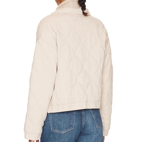 Sanctuary The Weekend Quilted Padded Knit Jacket Cream Beige Plus Size 2X NWOT - Picture 4 of 15